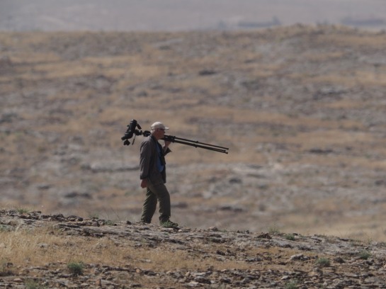 Svende Erik birding in the semi-desert of the Sanliurfa region